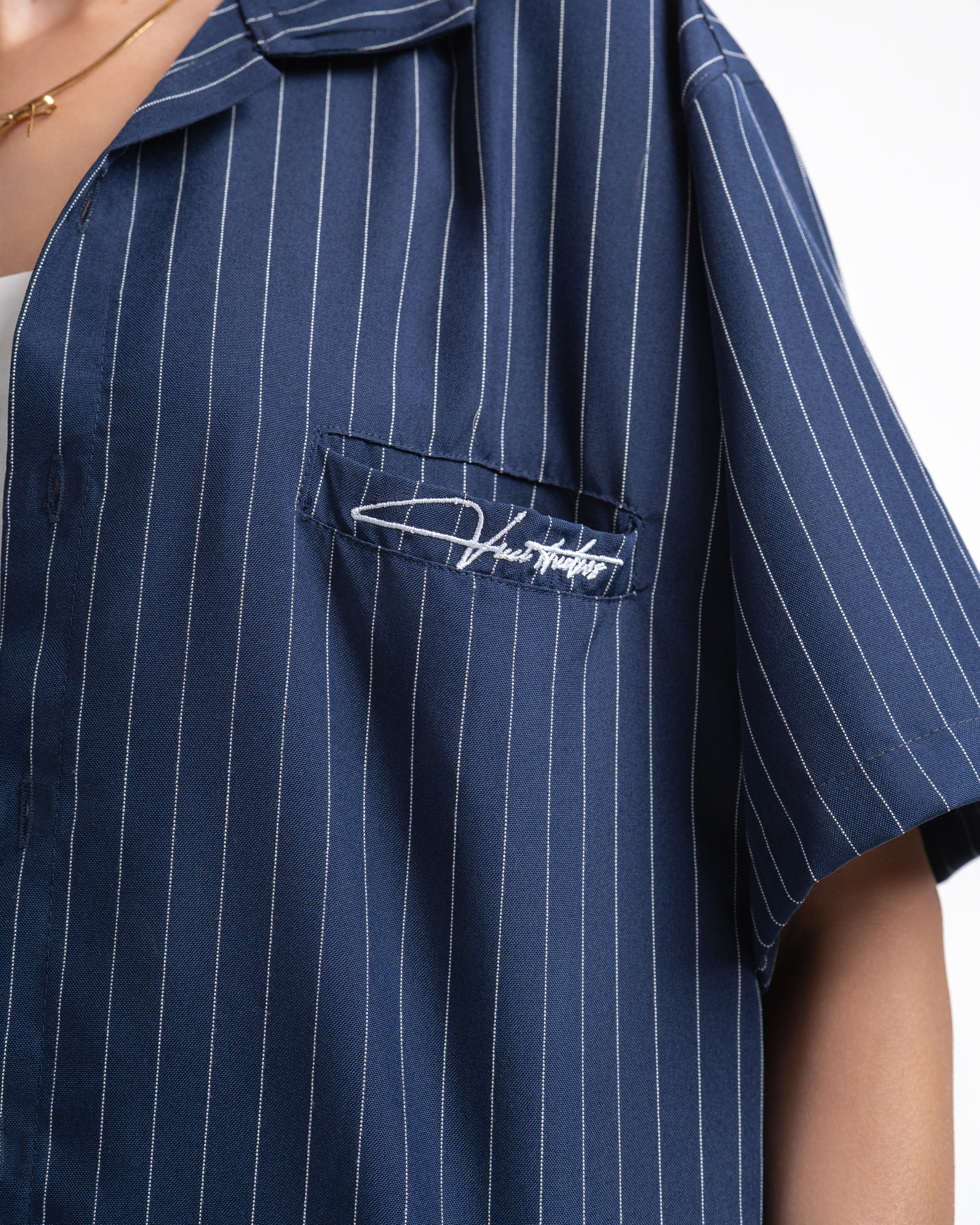 striped boxy suit