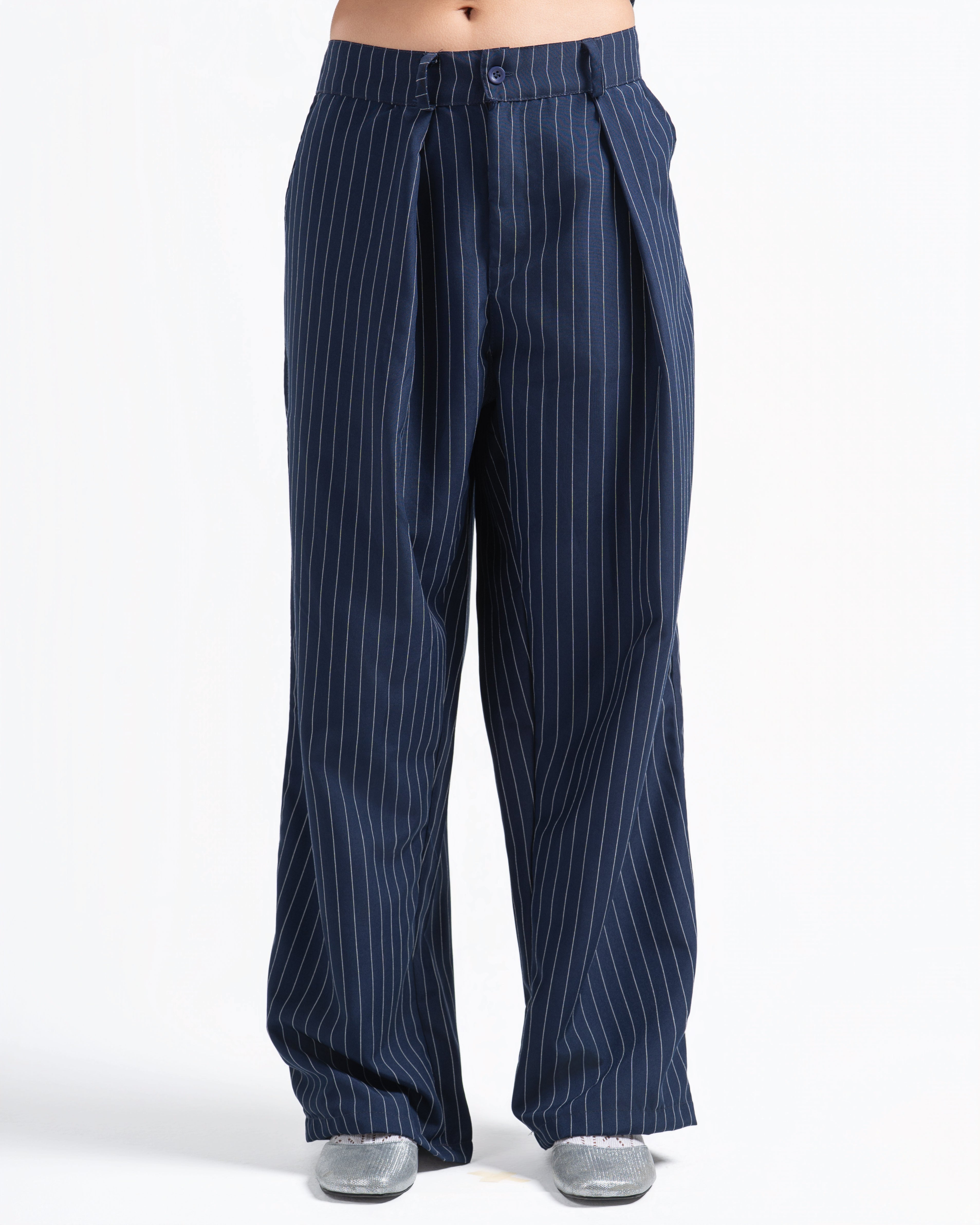 striped boxy suit