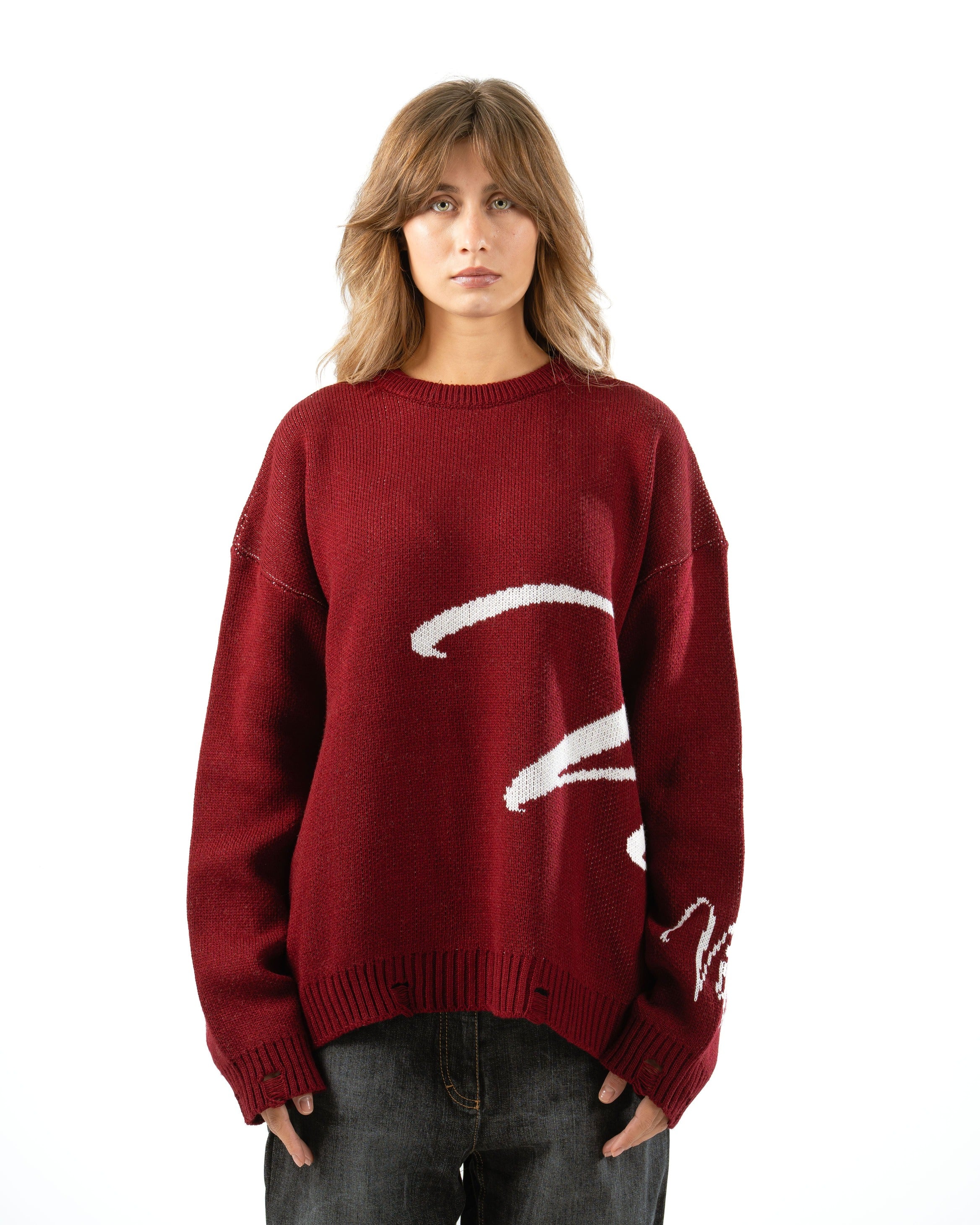 Burgundy Knit Sweater