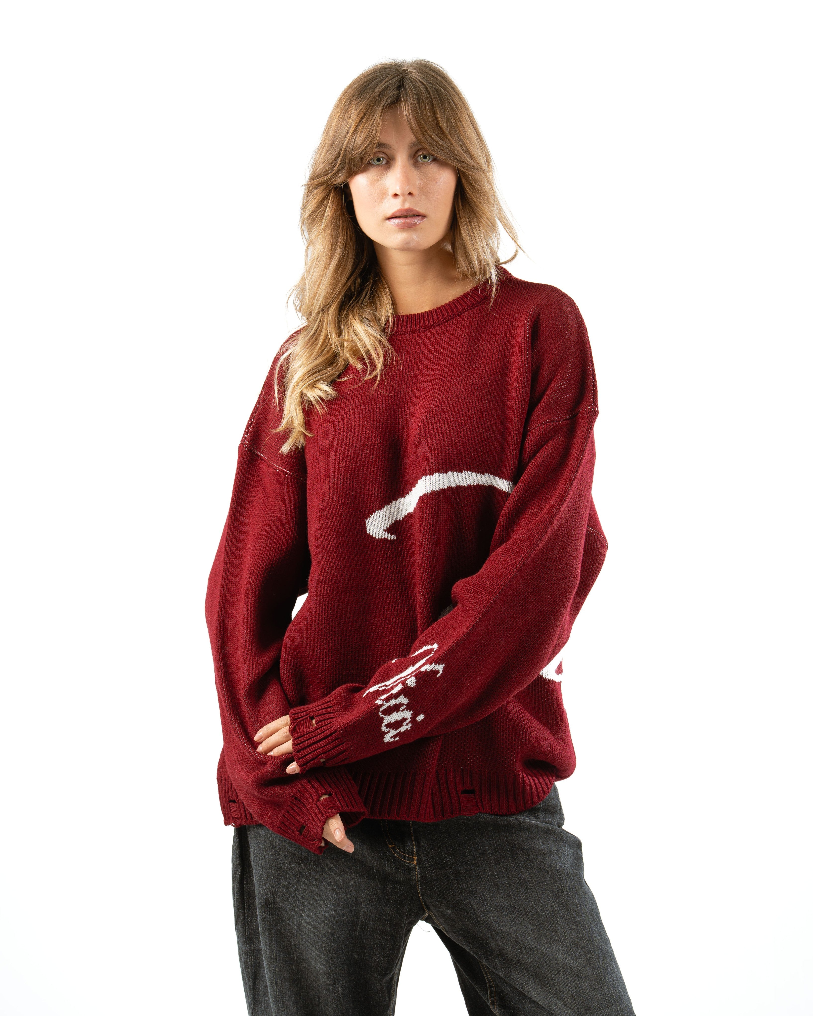 Burgundy Knit Sweater