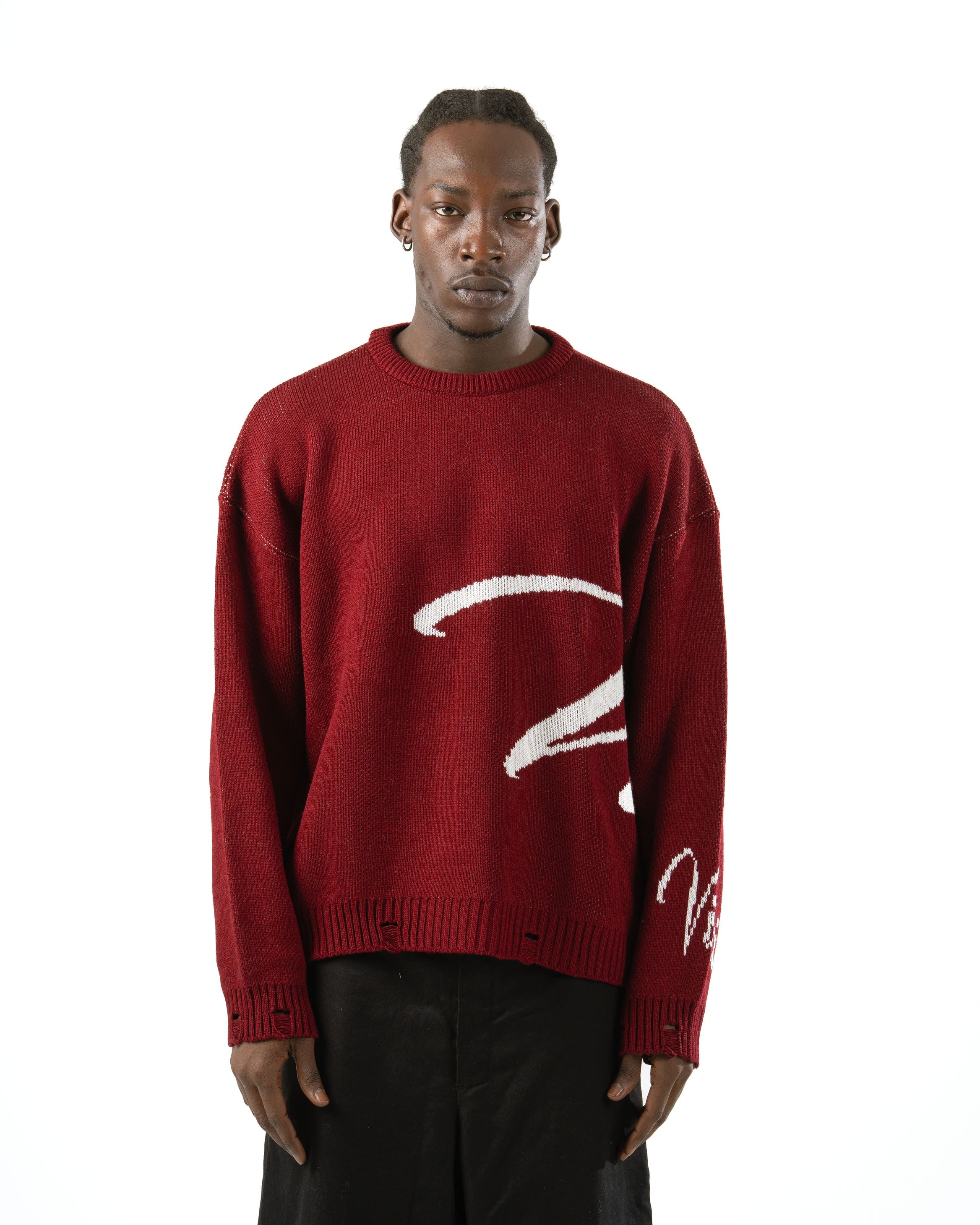 Burgundy Knit Sweater