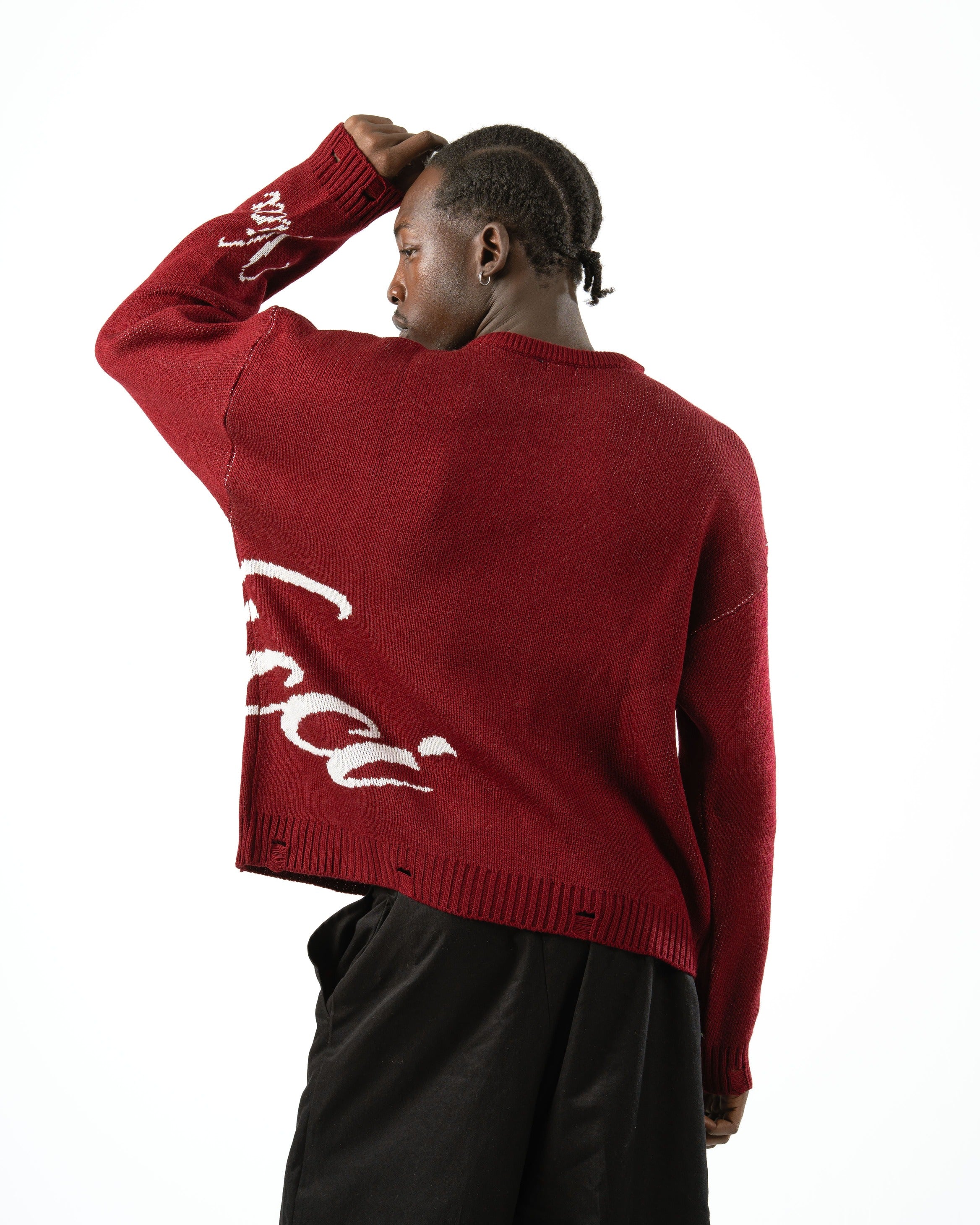 Burgundy Knit Sweater