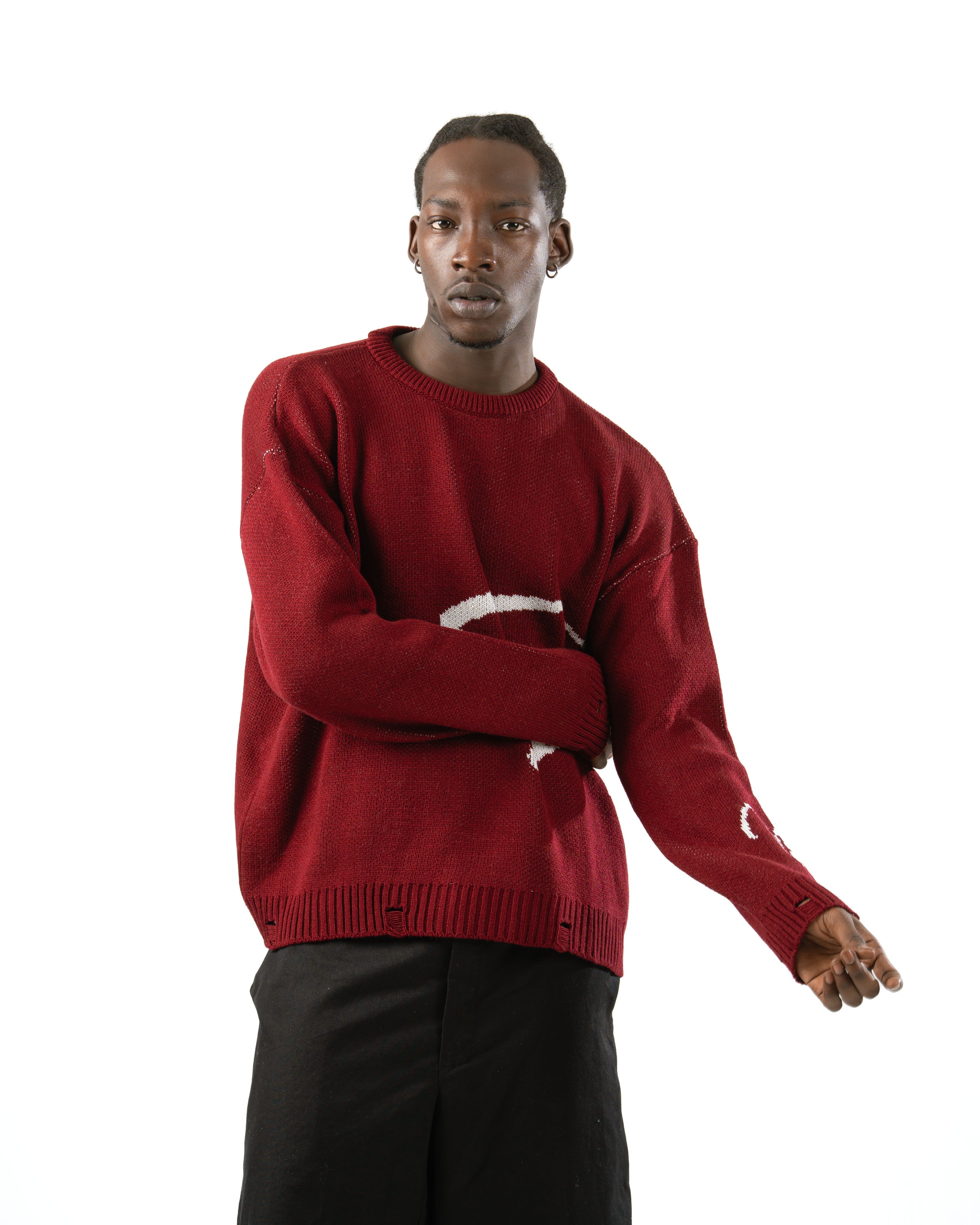 Burgundy Knit Sweater