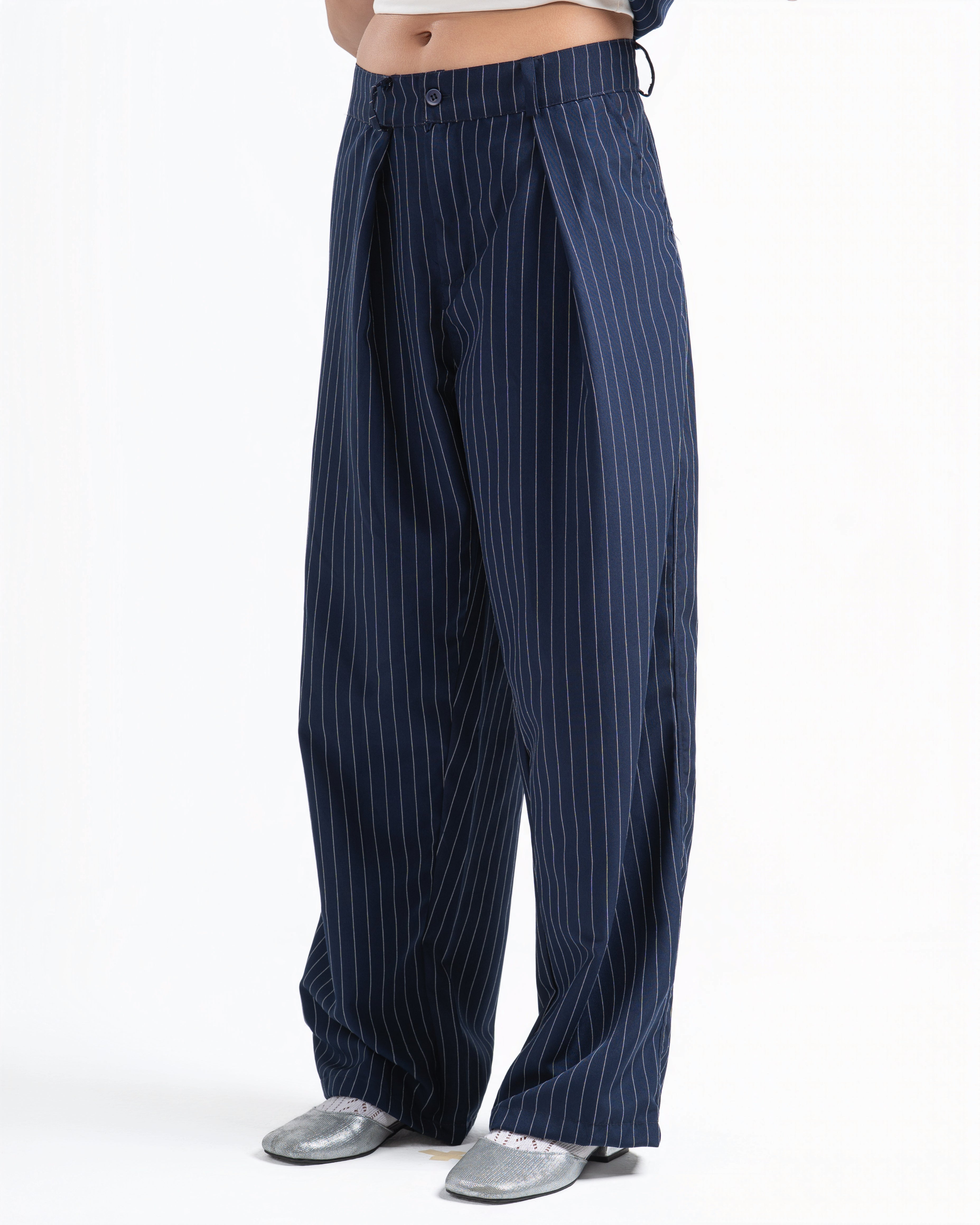striped boxy suit