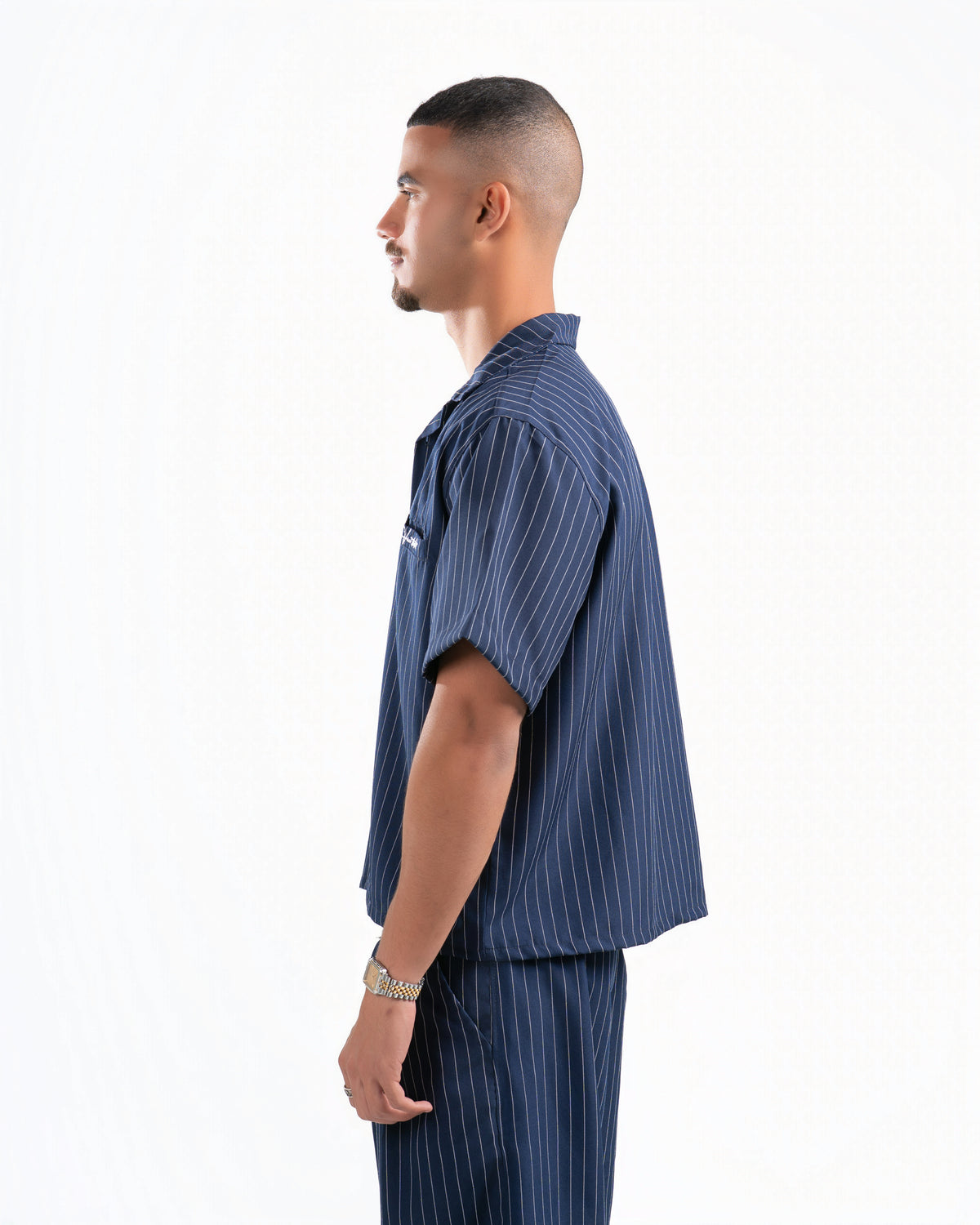 Navy Shirt Striped