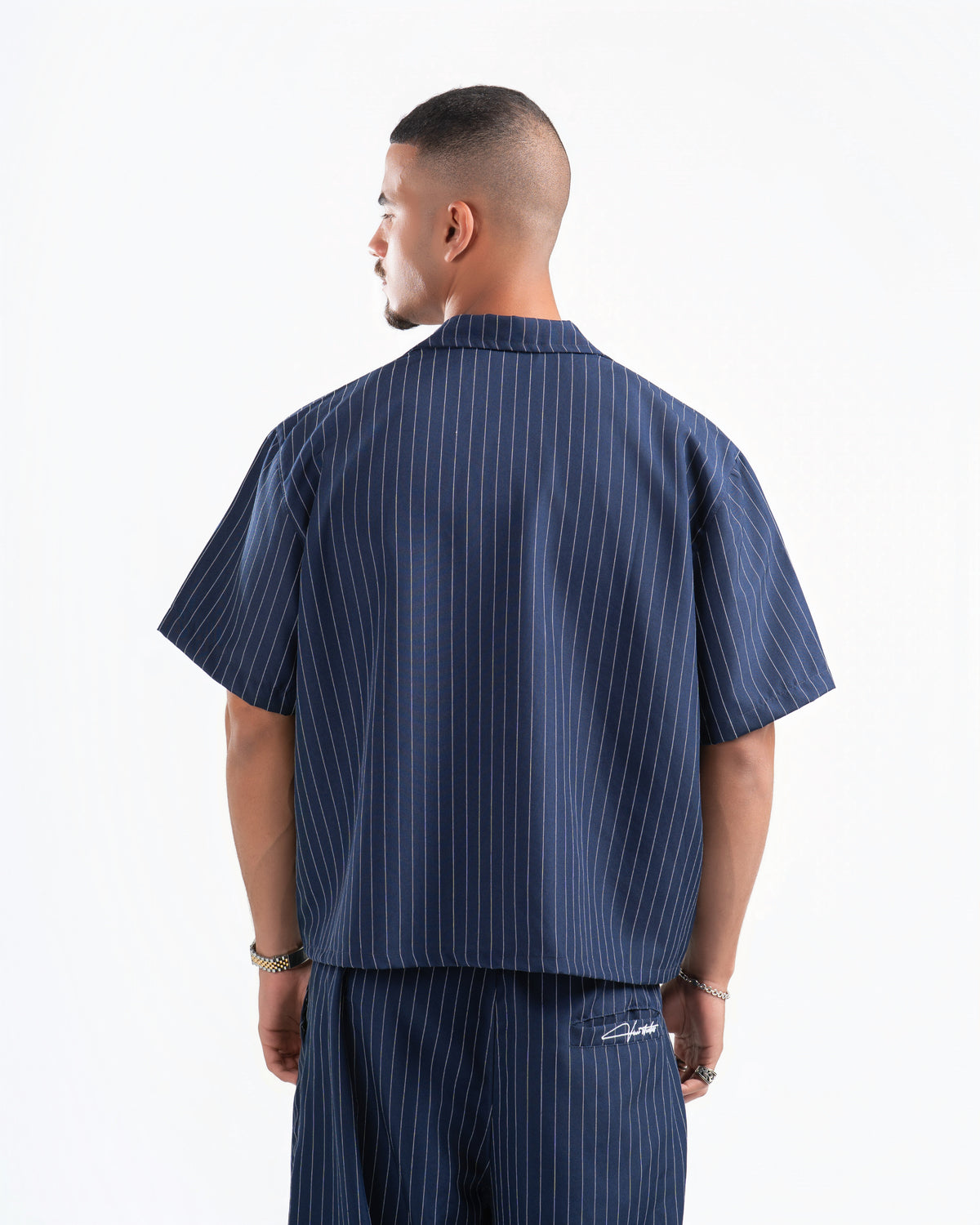 Navy Shirt Striped