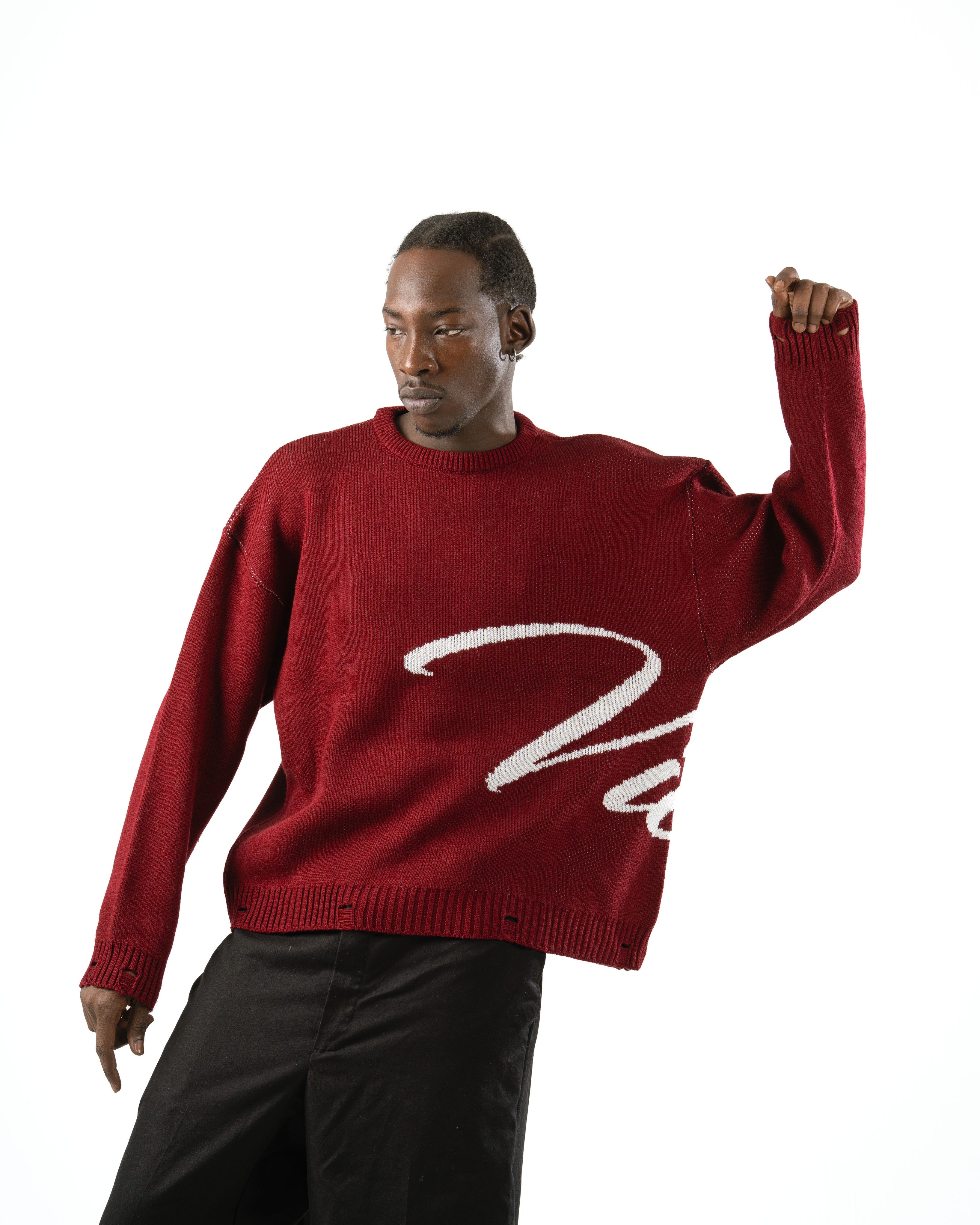 Burgundy Knit Sweater