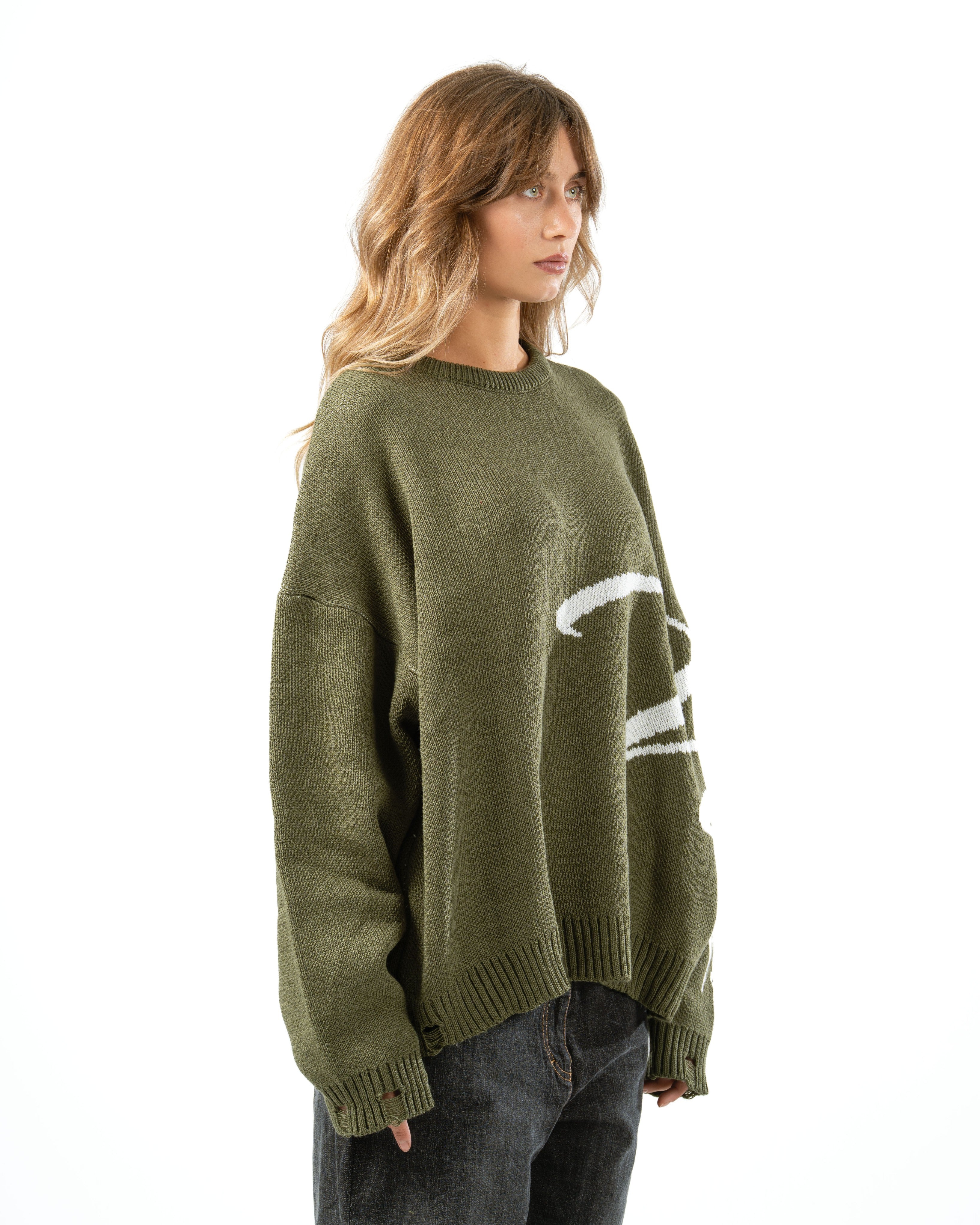 Emerald Green Knit Sweater