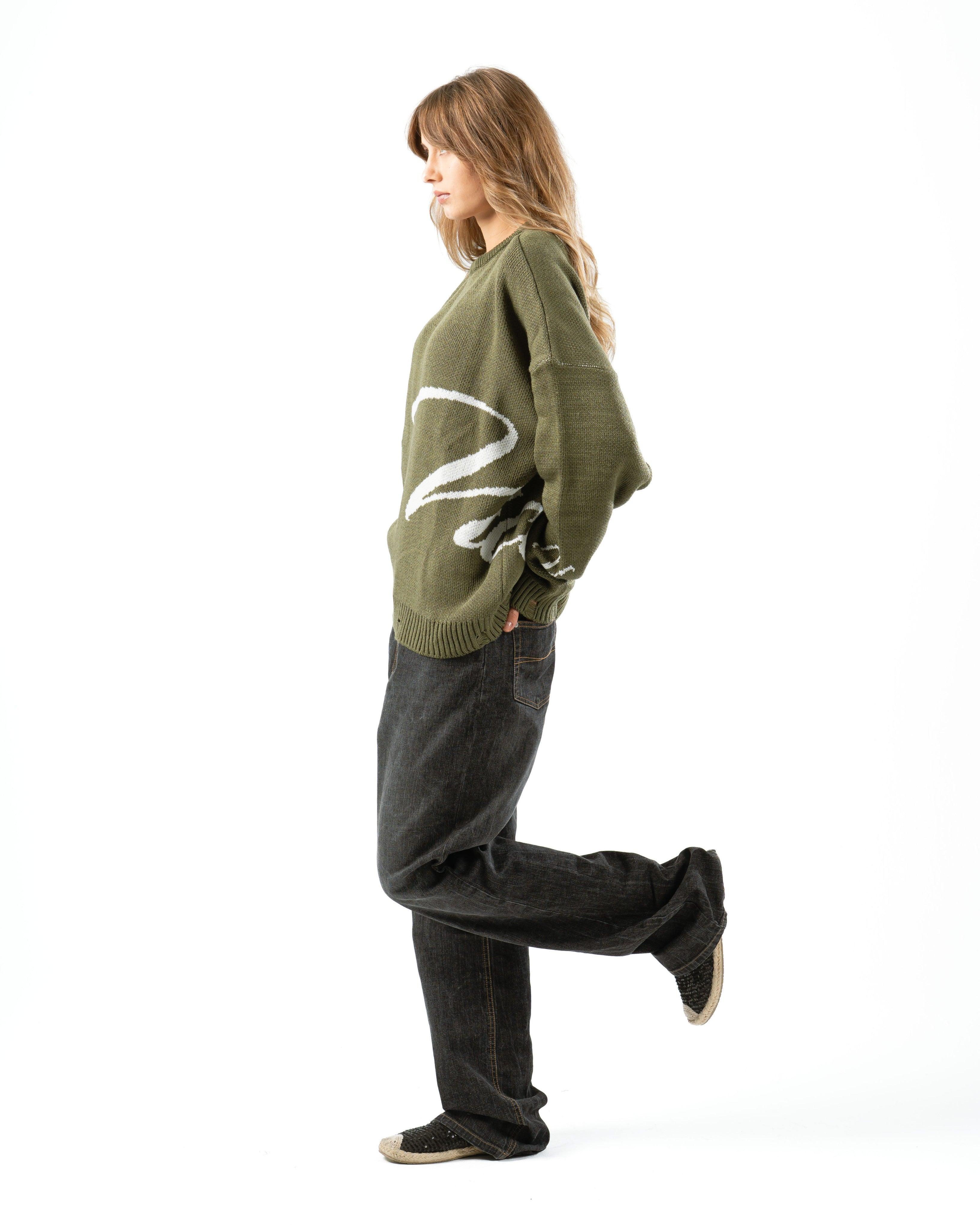 Emerald Green Knit Sweater