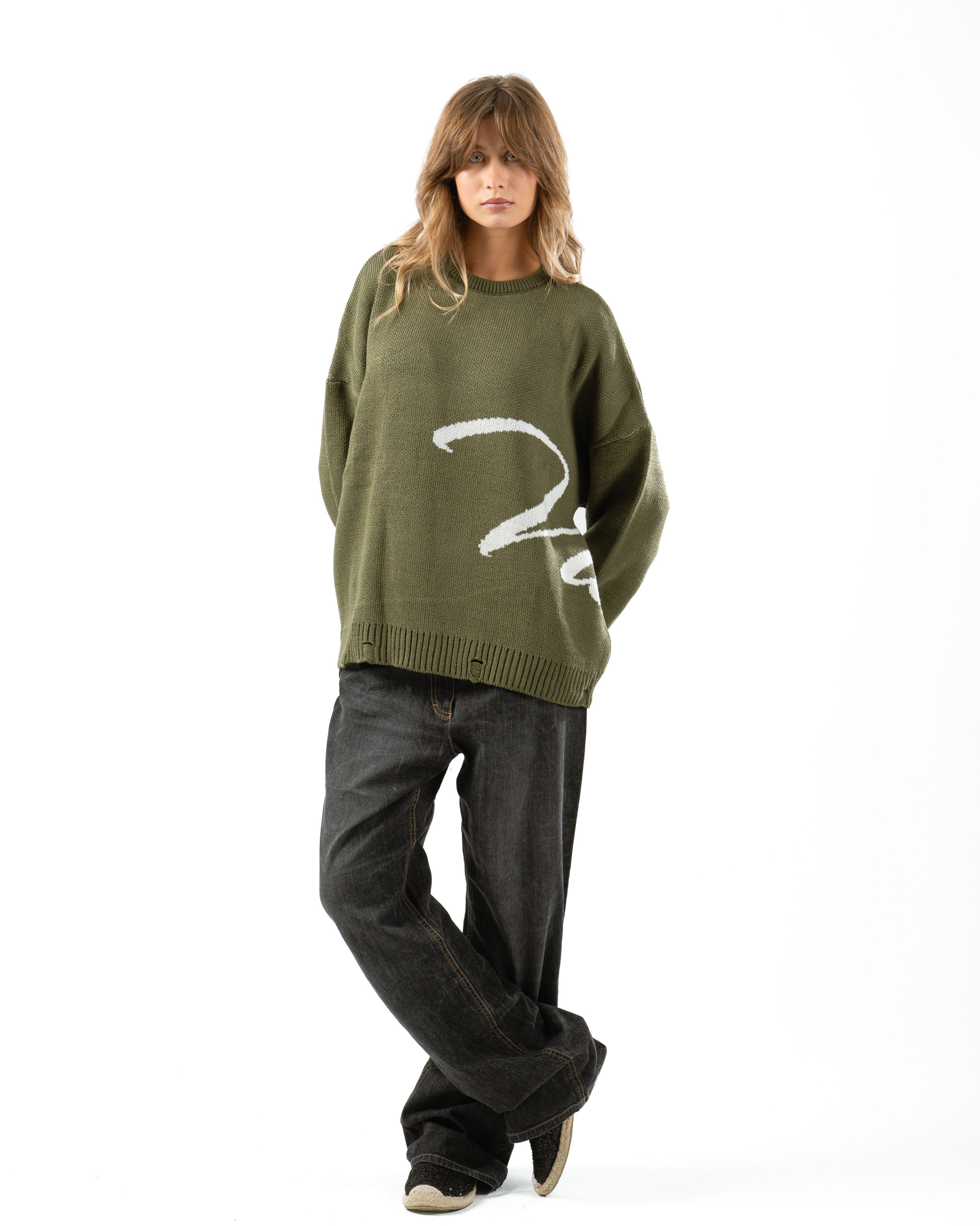 Emerald Green Knit Sweater